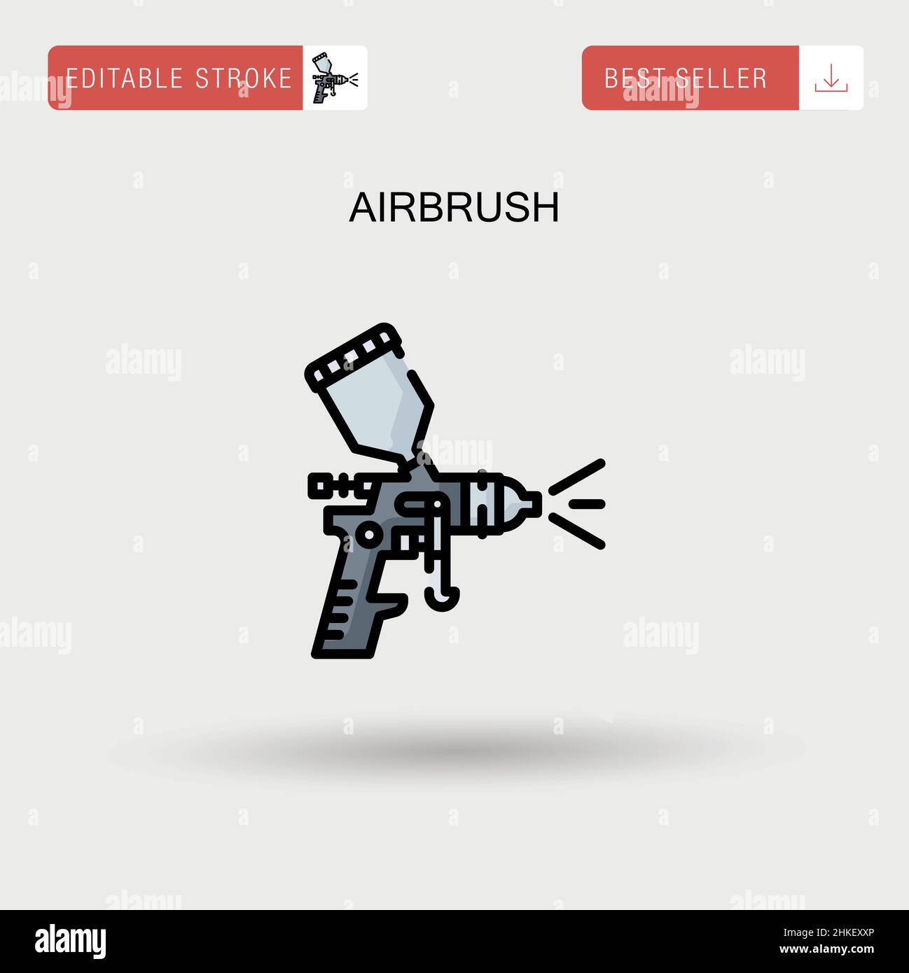 Icône de vecteur simple Airbrush. Illustration de Vecteur