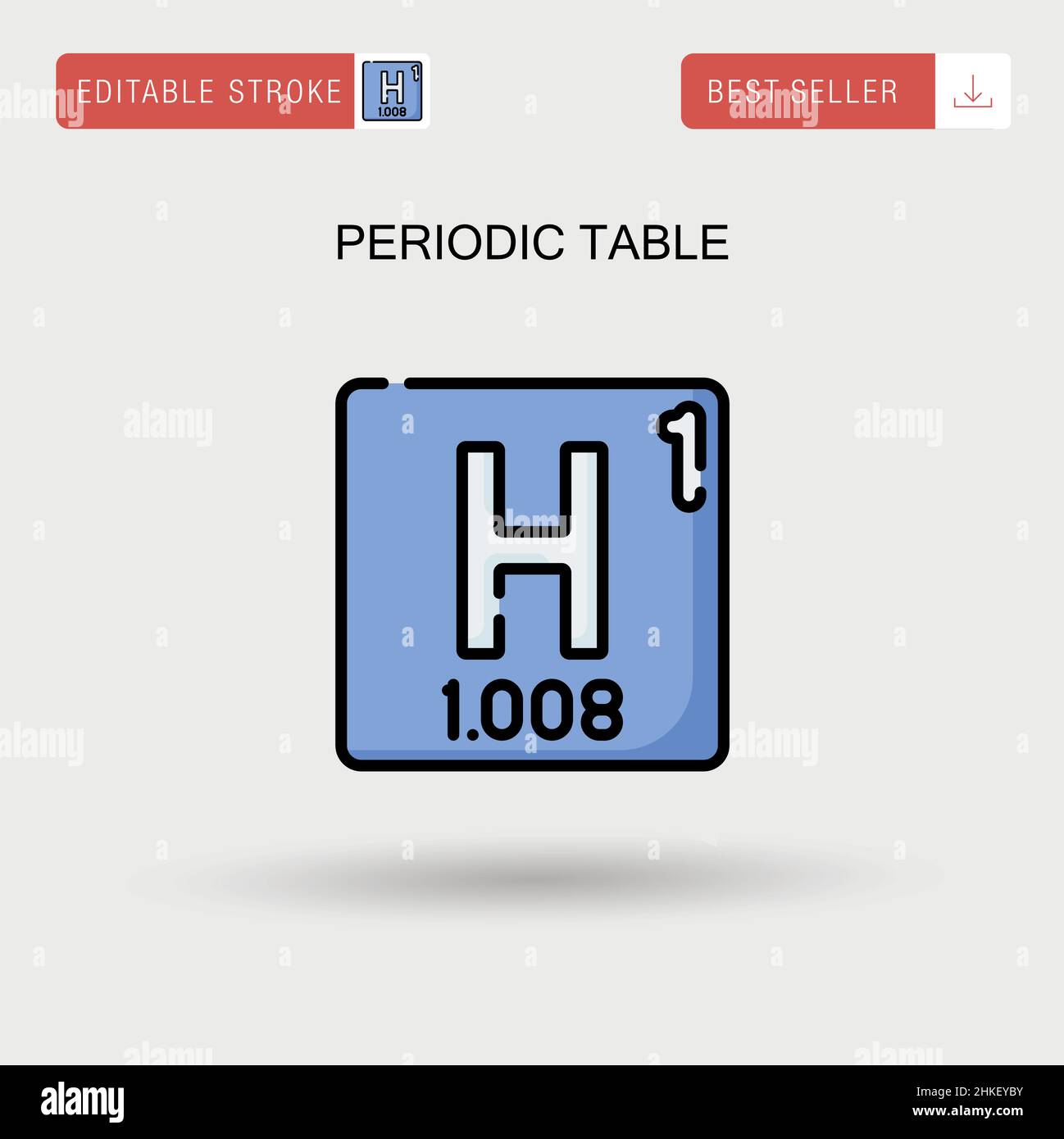 Icône de vecteur simple de table périodique. Illustration de Vecteur