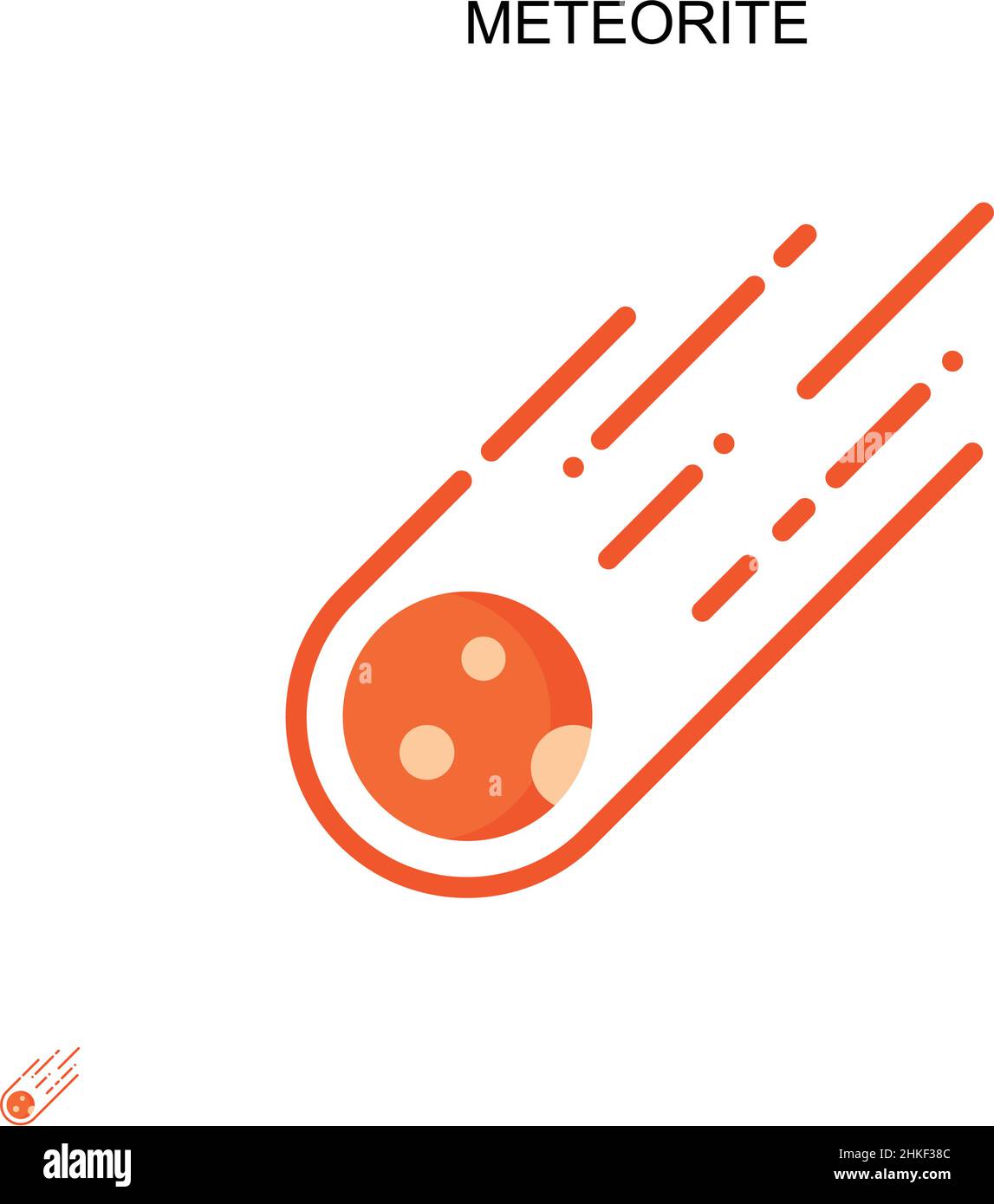 Icône de vecteur simple Meteorite.Modèle de conception de symbole d'illustration pour élément d'interface utilisateur Web mobile. Illustration de Vecteur