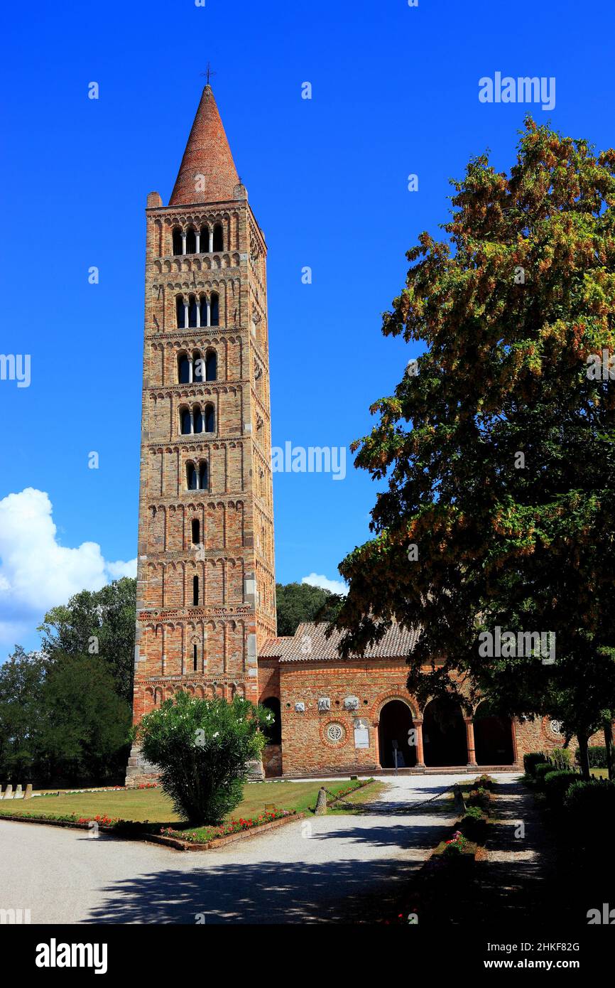 Pomposa, Abbatia Sanctae Mariae Pomposae, éhémalige Abtei des Benediktini-Ordens an der Mündung des po, Gemeinde Codigoro, Ferrara, Emilie-Romagne, I Banque D'Images