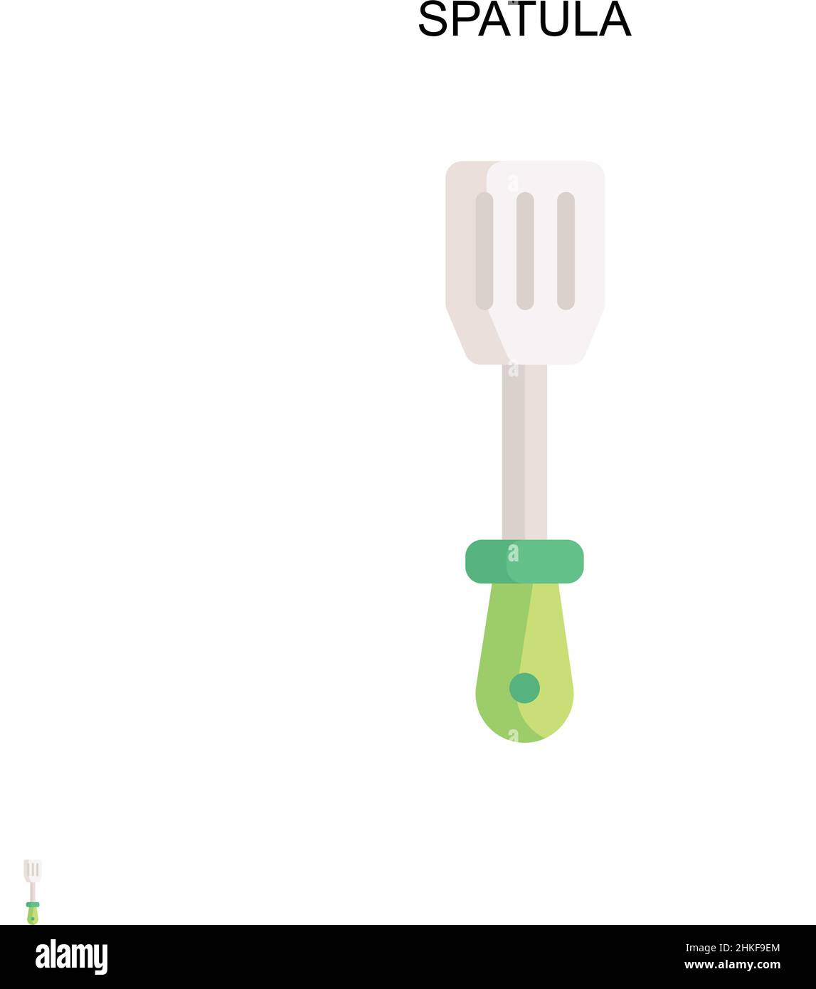 Icône de vecteur simple de spatule.Modèle de conception de symbole d'illustration pour élément d'interface utilisateur Web mobile. Illustration de Vecteur