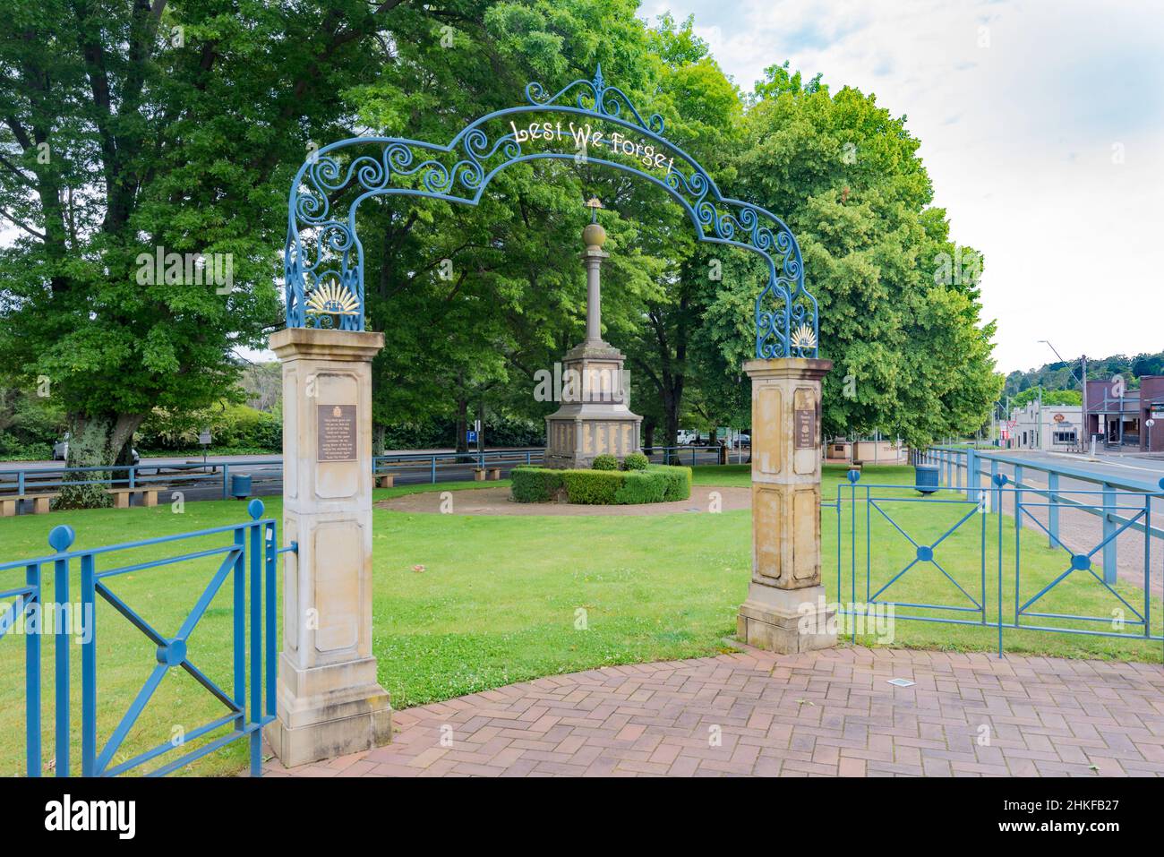 Le Mémorial de la guerre de Bowral et de district a été construit en 1920 pour commémorer la première Guerre mondiale, mais il a depuis été mis à jour avec d'autres conflits Banque D'Images