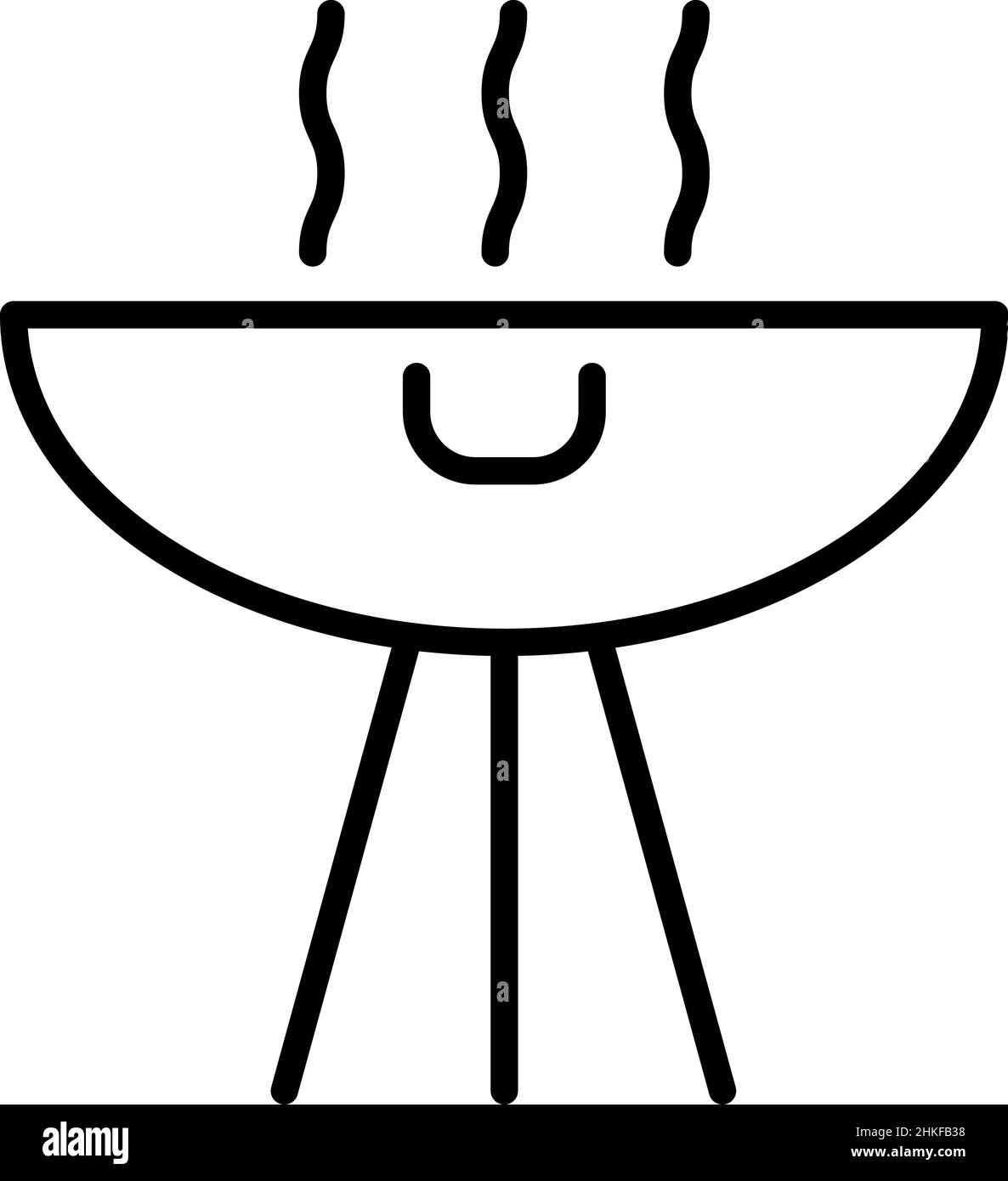 Cadre barbecue grillé Icon Food Vector Illustration de Vecteur