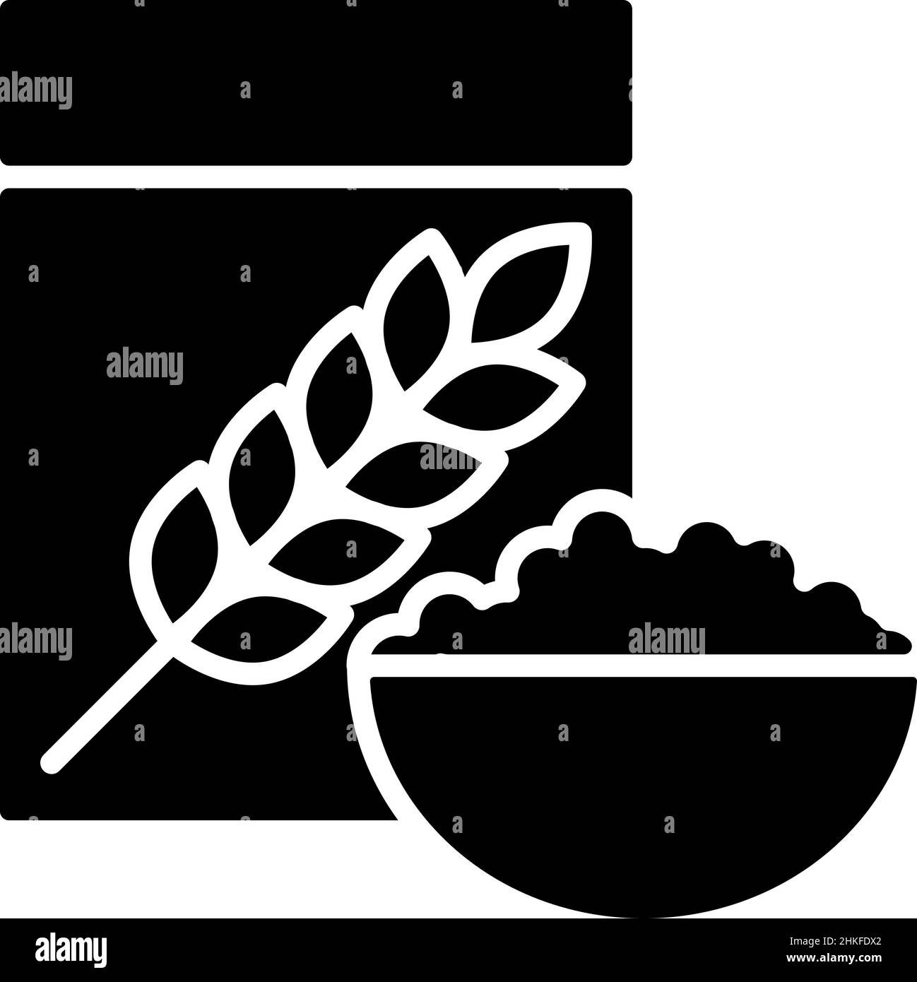 Vecteur alimentaire Icon de glyphe de céréales Illustration de Vecteur