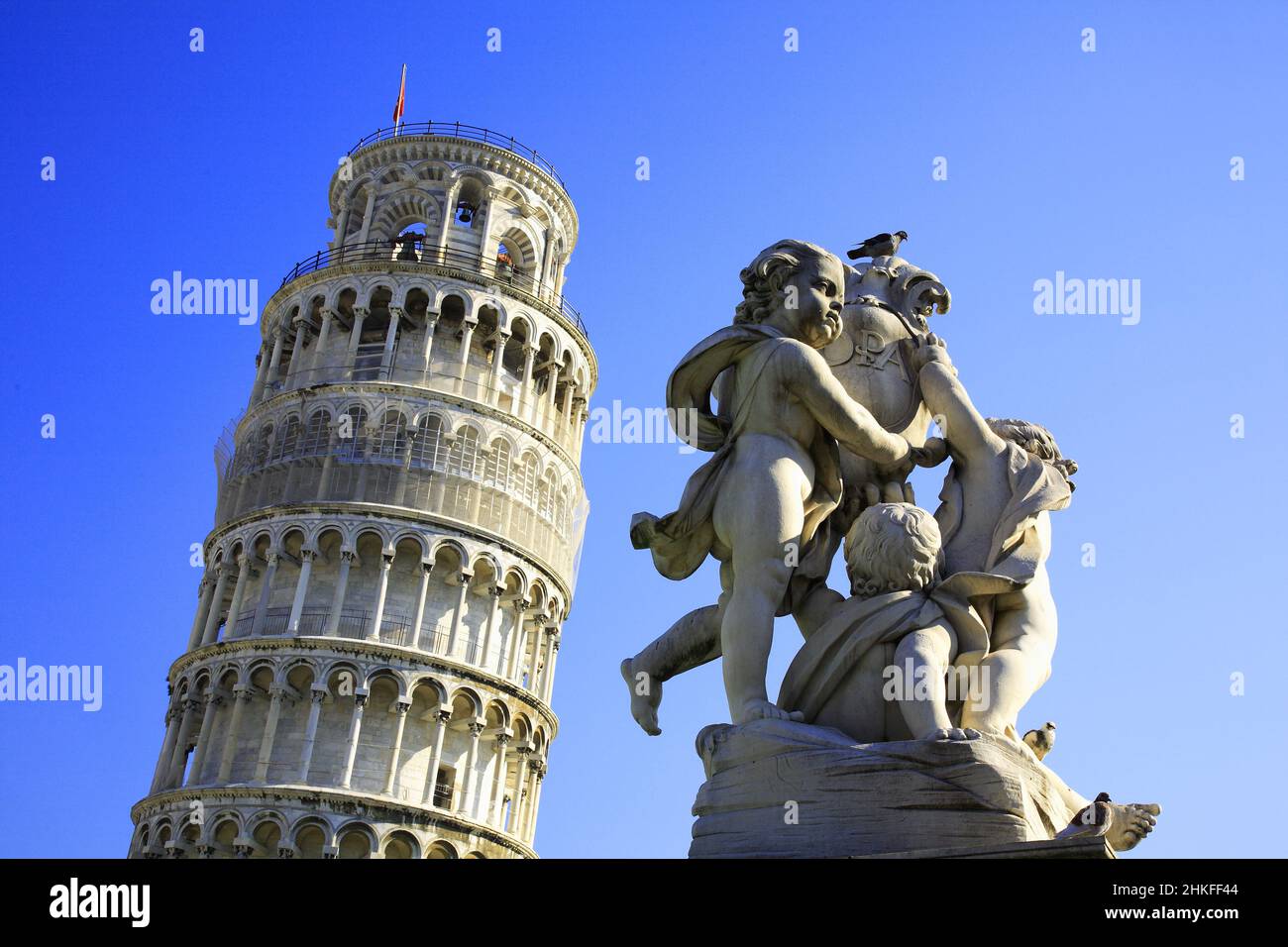 Tour penchée, Pise, Toscane, Italie Banque D'Images
