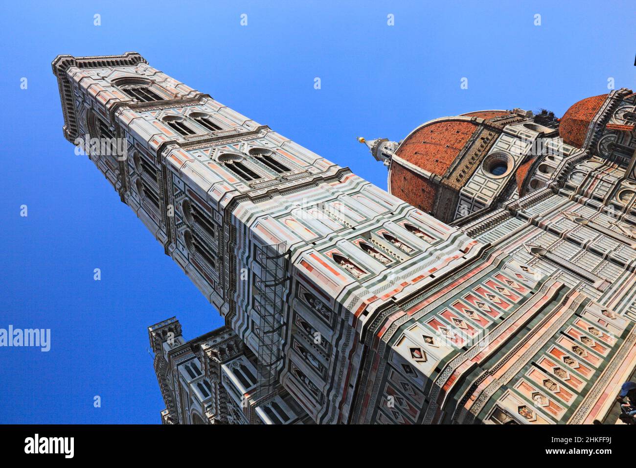 Campanile et Cathédrale Santa Maria del Fiore, Florence, Toscane, Italie Banque D'Images