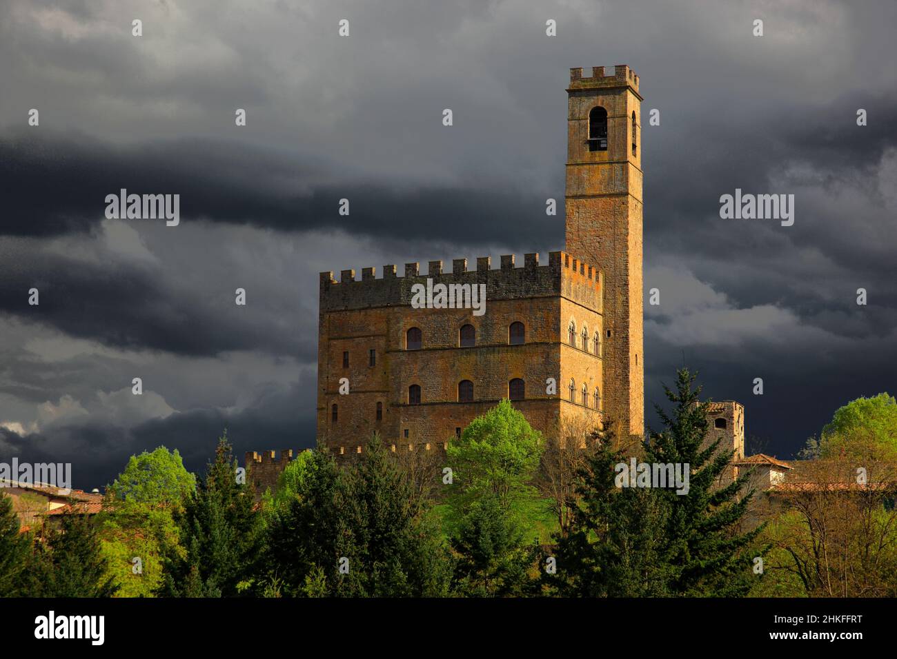 Castello Conti Guido à Poppi, Toscane, Italie Banque D'Images
