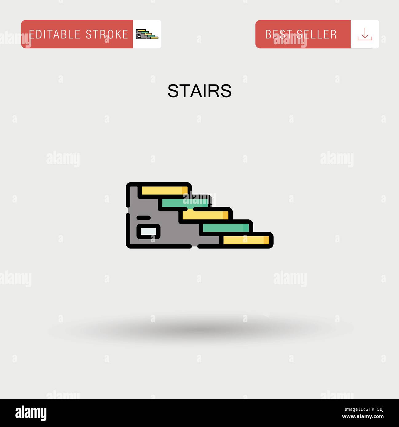 Icône de vecteur simple Stairs. Illustration de Vecteur