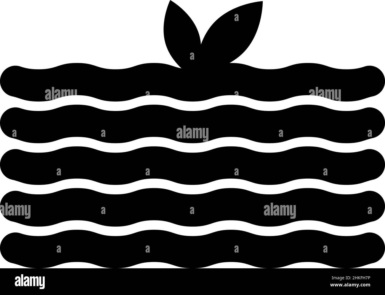 Lasagne Glyph Icon Food Vector Illustration de Vecteur