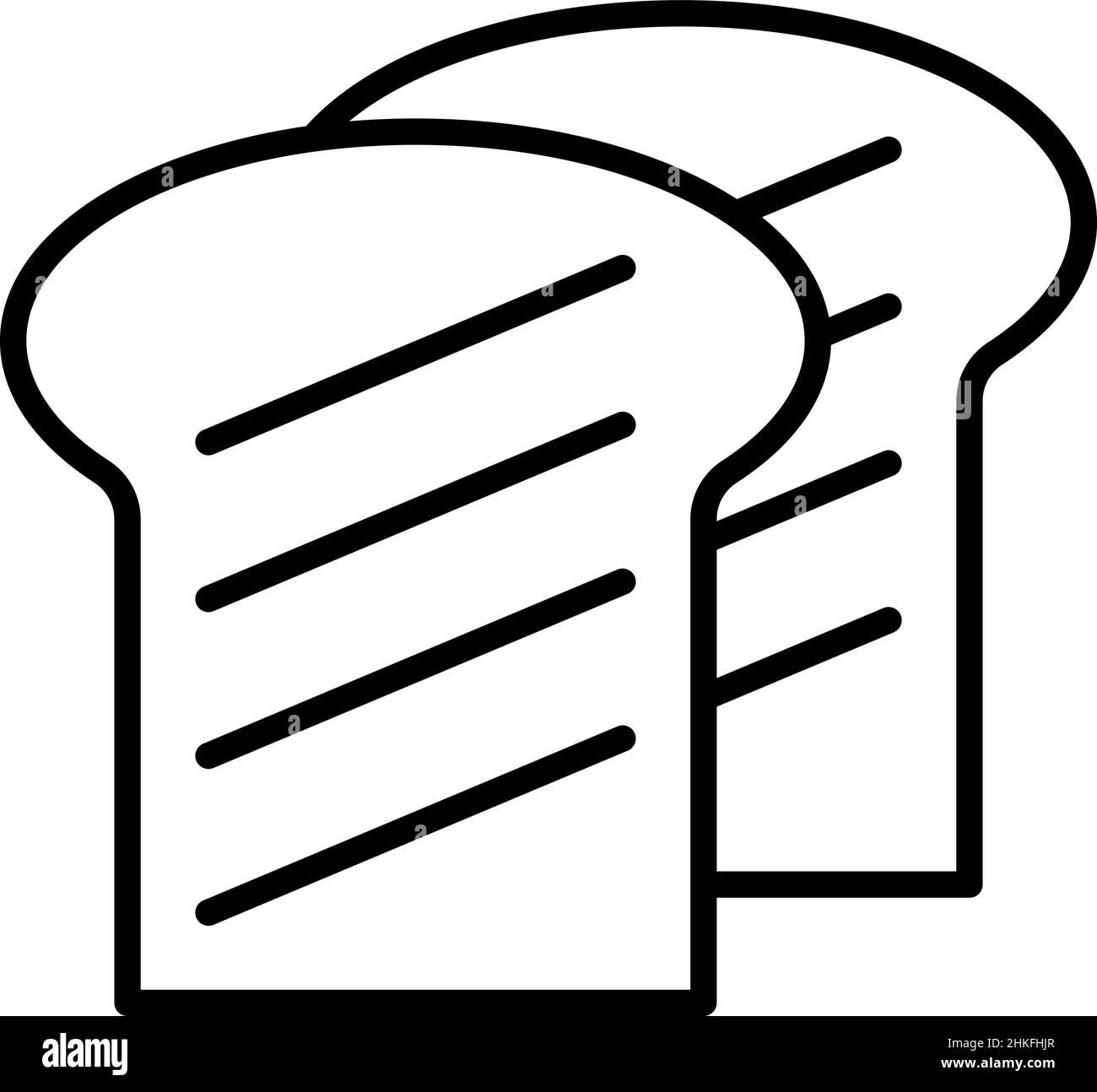 Symbole de pain grillé vecteur alimentaire Illustration de Vecteur