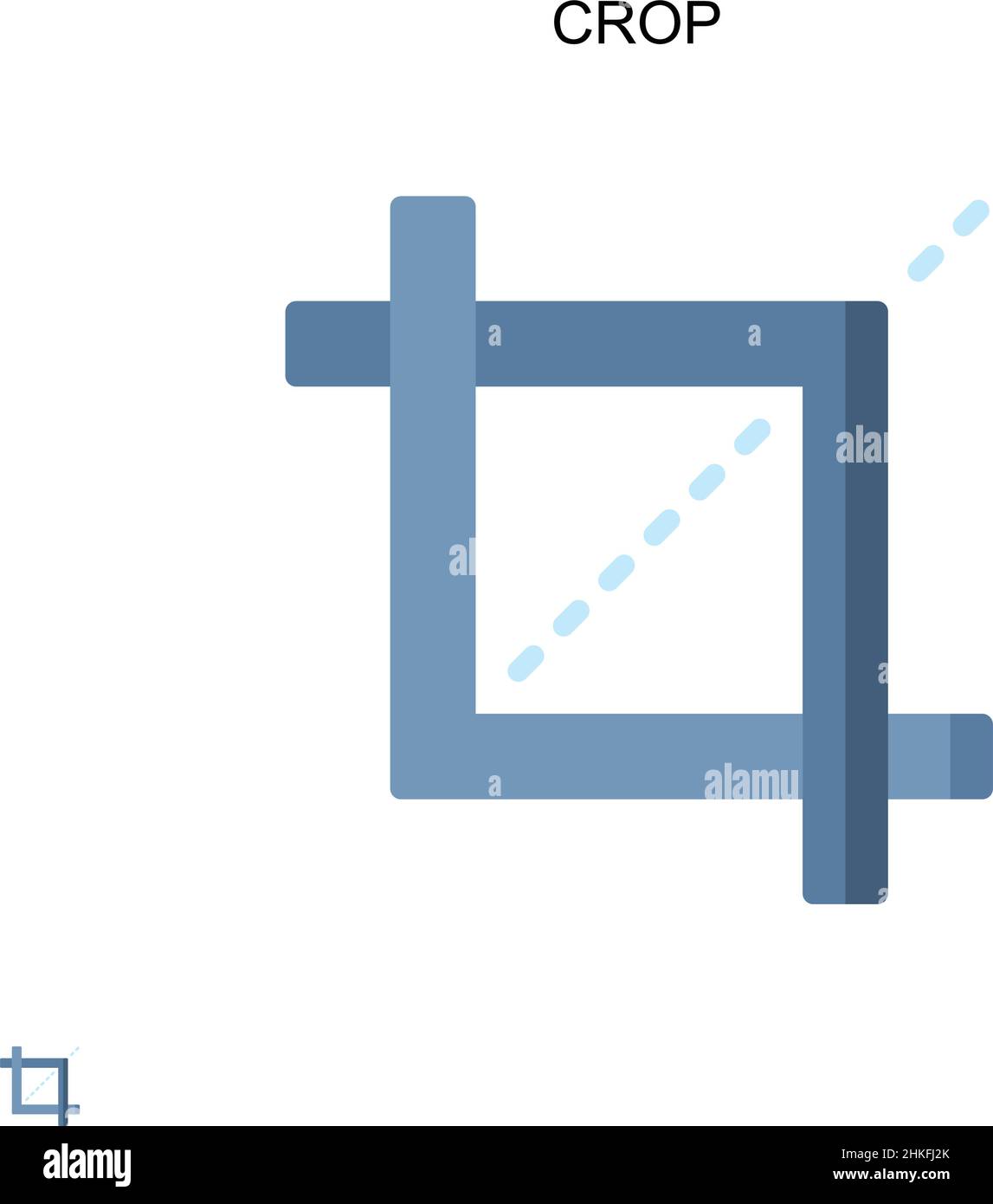 Icône Recadrer un vecteur simple.Modèle de conception de symbole d'illustration pour élément d'interface utilisateur Web mobile. Illustration de Vecteur