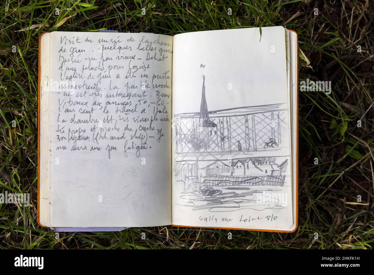 France, Loir et cher, vallée de la Loire classée au patrimoine mondial de l'UNESCO, parcours à vélo de la Loire, Loire à vélo, Briare, journal de voyage des randonneurs Banque D'Images