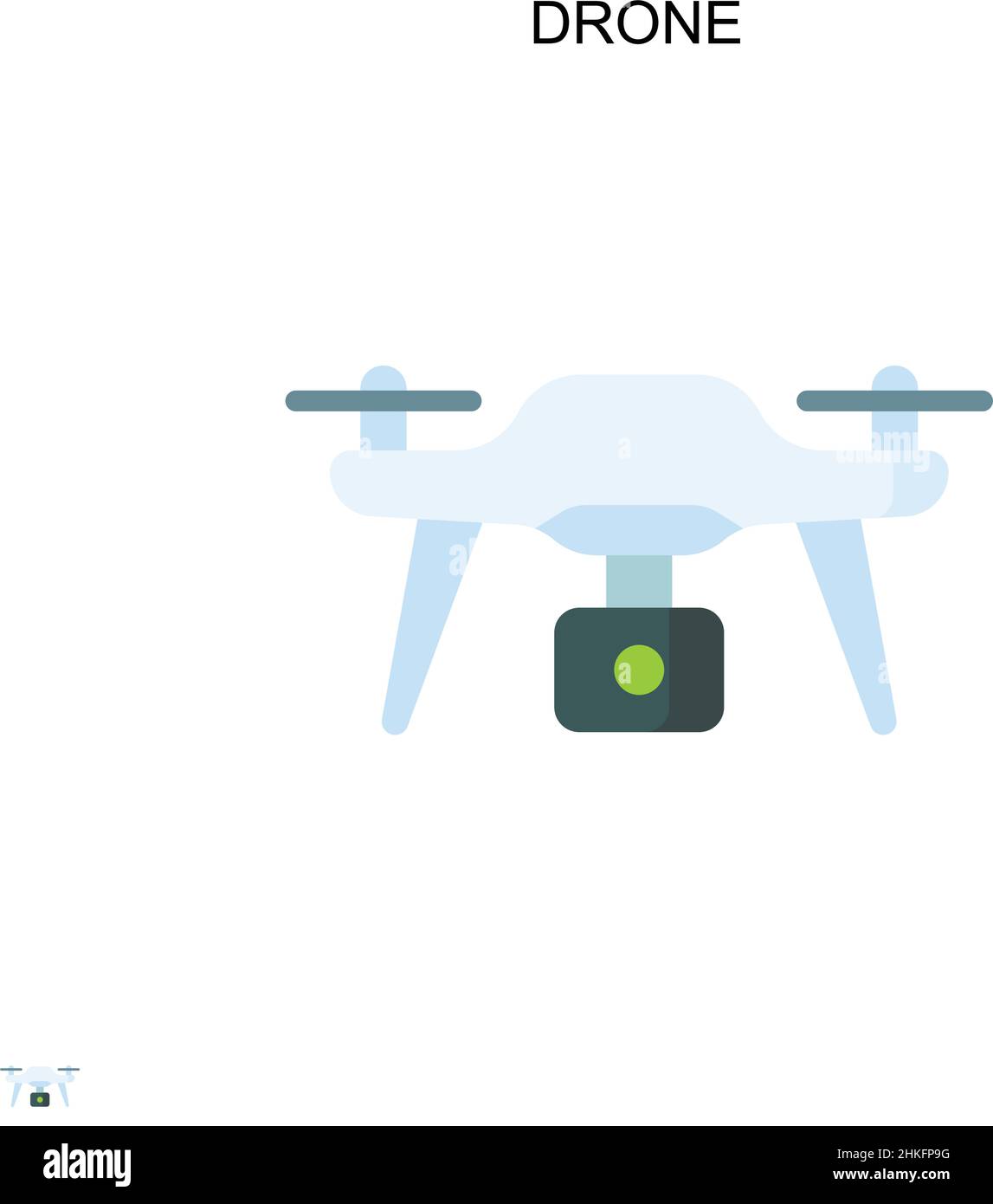 Icône de vecteur simple de drone.Modèle de conception de symbole d'illustration pour élément d'interface utilisateur Web mobile. Illustration de Vecteur