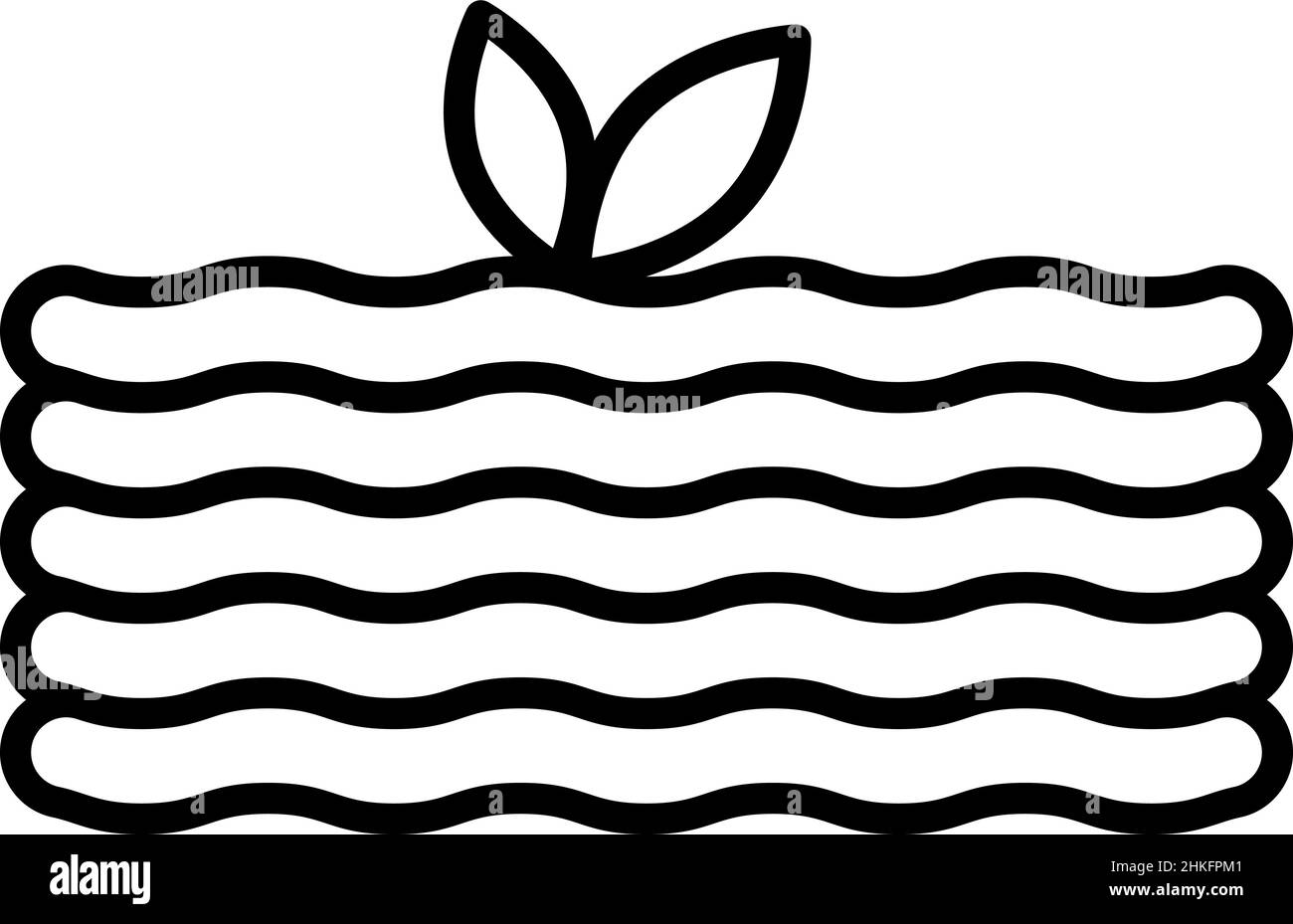 Lasagnes Outline Icon Food Vector Illustration de Vecteur