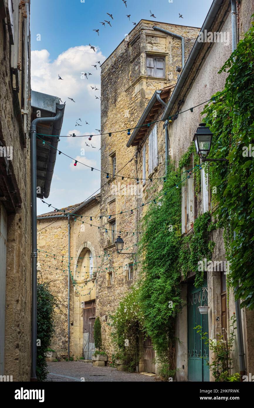 France, Gironde, la Reole, ville d'Art et d'Histoire, scène sur la via Lemovicensis ou Vezelay Way, l'un des principaux moyens de Saint-Jacques-de-Compostelle, Hotel Peysseguin médiéval Banque D'Images