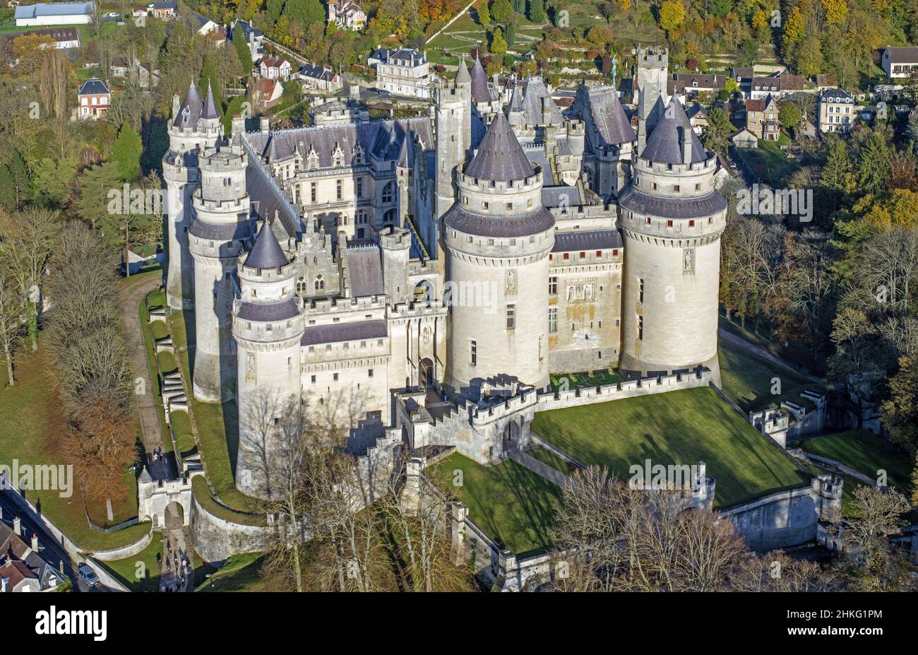 France, Oise (60), le château de Pierrefonds Banque D'Images