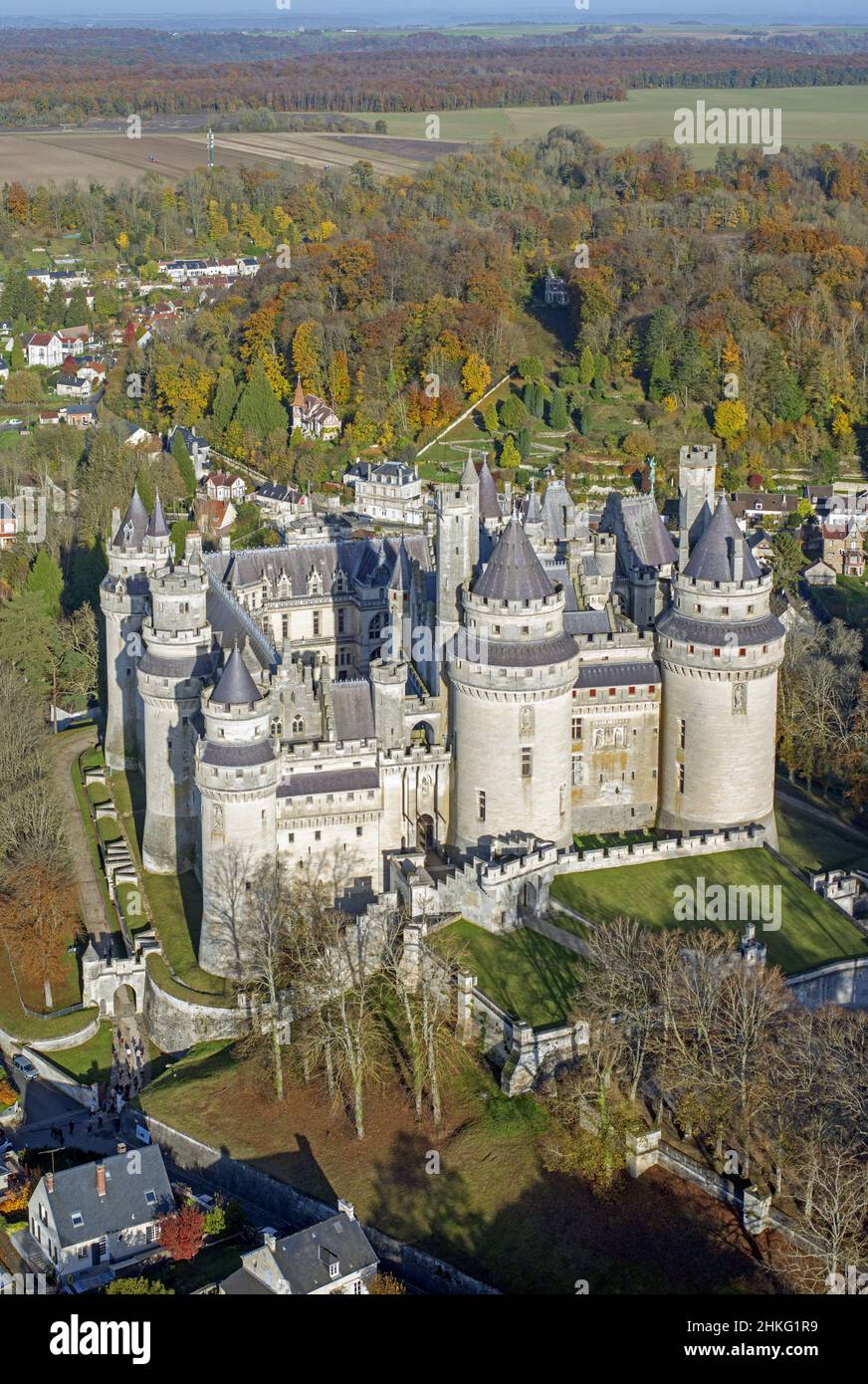 France, Oise (60), le château de Pierrefonds Banque D'Images