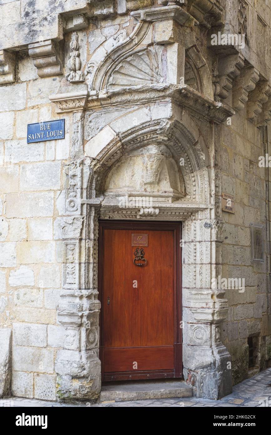 France, Dordogne, Périgueux, ville de scène sur la via Lemovicensis ou Vezelay Way, une des voies principales vers Saint-Jacques-de-Compostelle, Maison de la pâtisserie Cook ou Maison de locataire construite en 1815 Banque D'Images