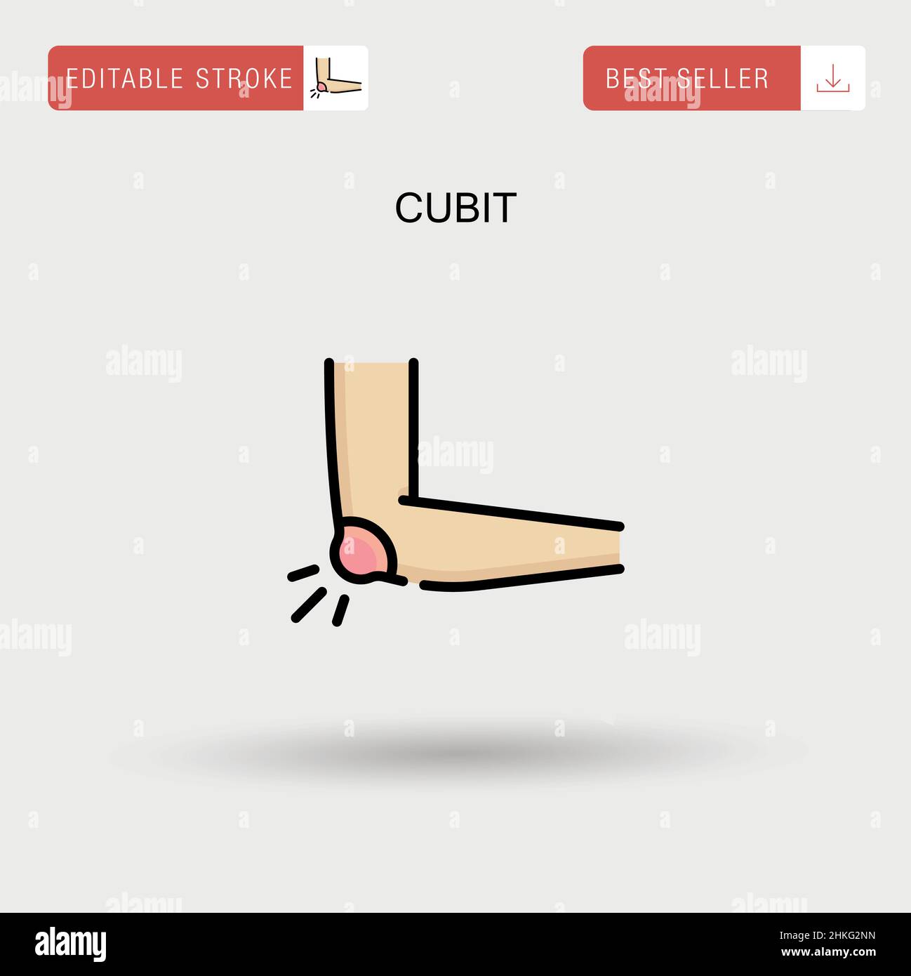 Icône de vecteur simple Cubit. Illustration de Vecteur