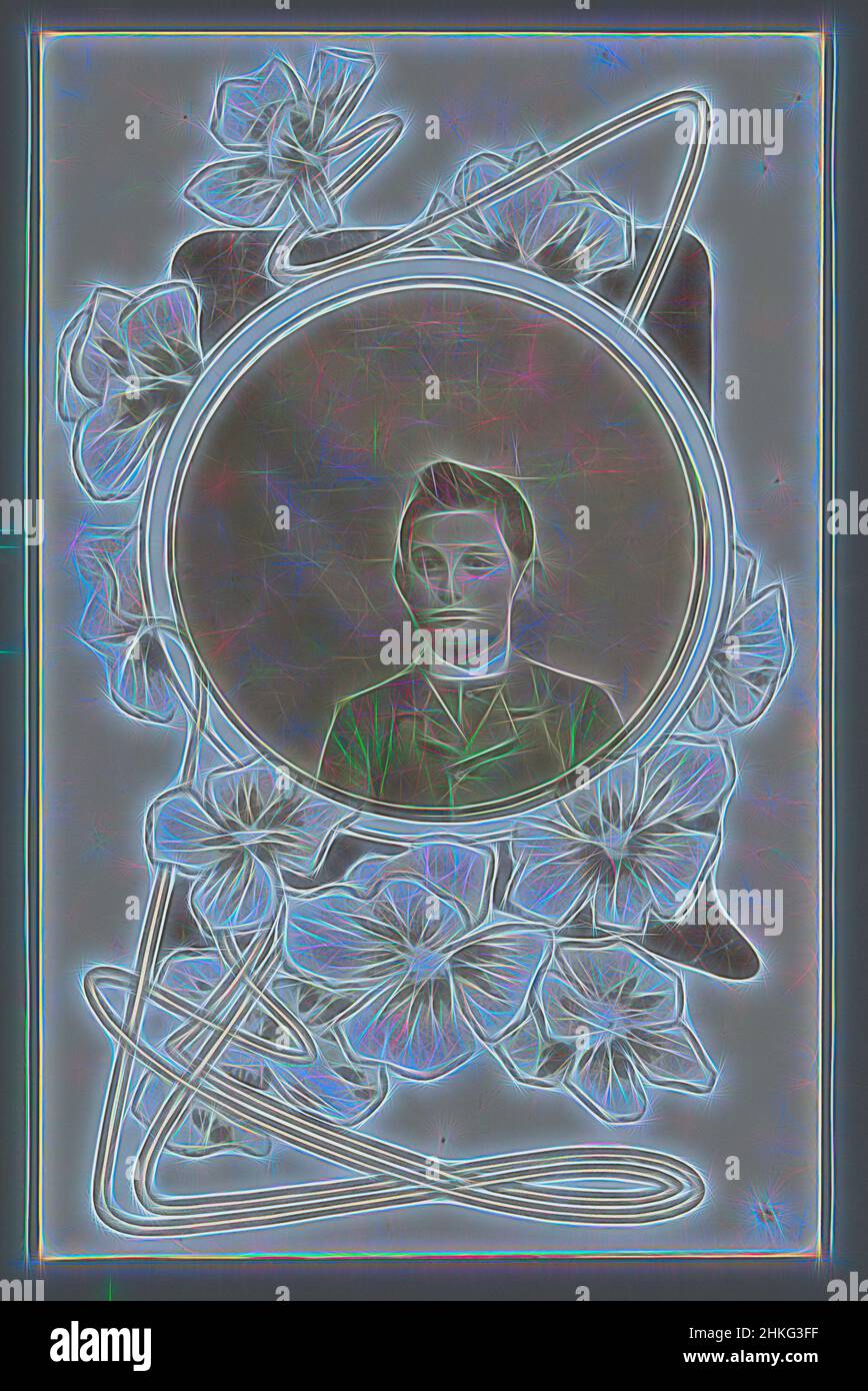 Inspiré par Portrait d'un garçon inconnu, dans ou après 1907 - c. 1915, hauteur 137 mm × largeur 87 mm, repensé par Artotop. L'art classique réinventé avec une touche moderne. Conception de lumière chaleureuse et gaie, de luminosité et de rayonnement de lumière. La photographie s'inspire du surréalisme et du futurisme, embrassant l'énergie dynamique de la technologie moderne, du mouvement, de la vitesse et révolutionne la culture Banque D'Images Inspiré par Portrait d'un garçon inconnu, dans ou après 1907 - c. 1915, hauteur 137 mm × largeur 87 mm, repensé par Artotop. L'art classique réinventé avec une touche moderne. Conception de lumière chaleureuse et gaie, de luminosité et de rayonnement de lumière. La photographie s'inspire du surréalisme et du futurisme, embrassant l'énergie dynamique de la technologie moderne, du mouvement, de la vitesse et révolutionne la culture Banque D'Images