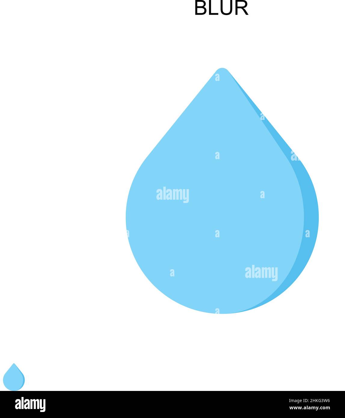 Icône de vectorisation de flou simple.Modèle de conception de symbole d'illustration pour élément d'interface utilisateur Web mobile. Illustration de Vecteur