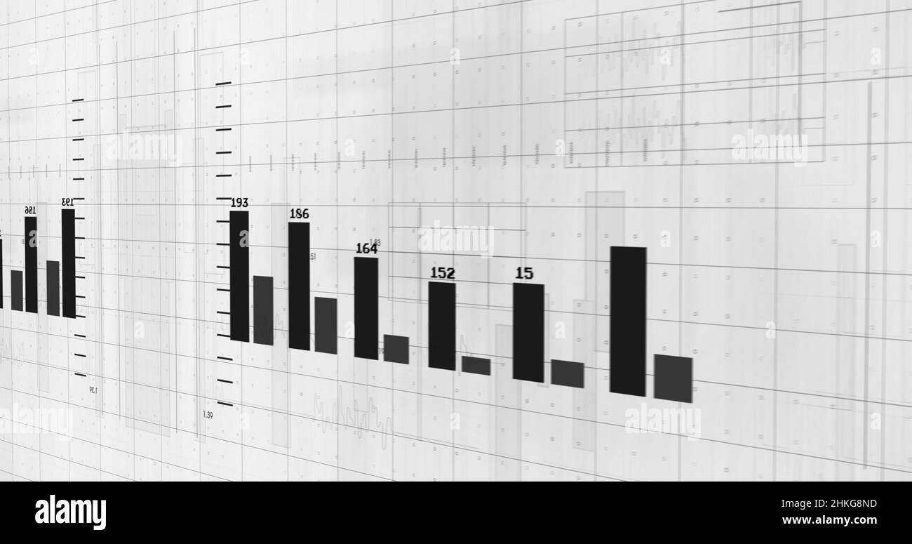 Illustration de diagrammes avec des nombres sur fond blanc Photo Stock ...