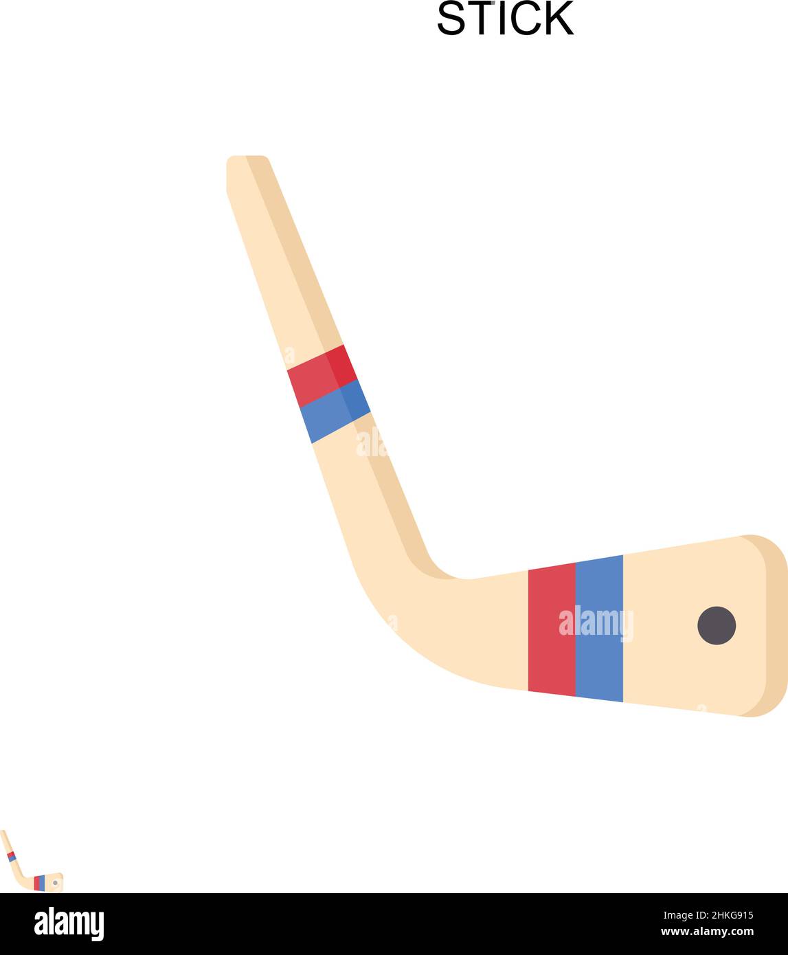 Icône de vecteur simple de bâton.Modèle de conception de symbole d'illustration pour élément d'interface utilisateur Web mobile. Illustration de Vecteur