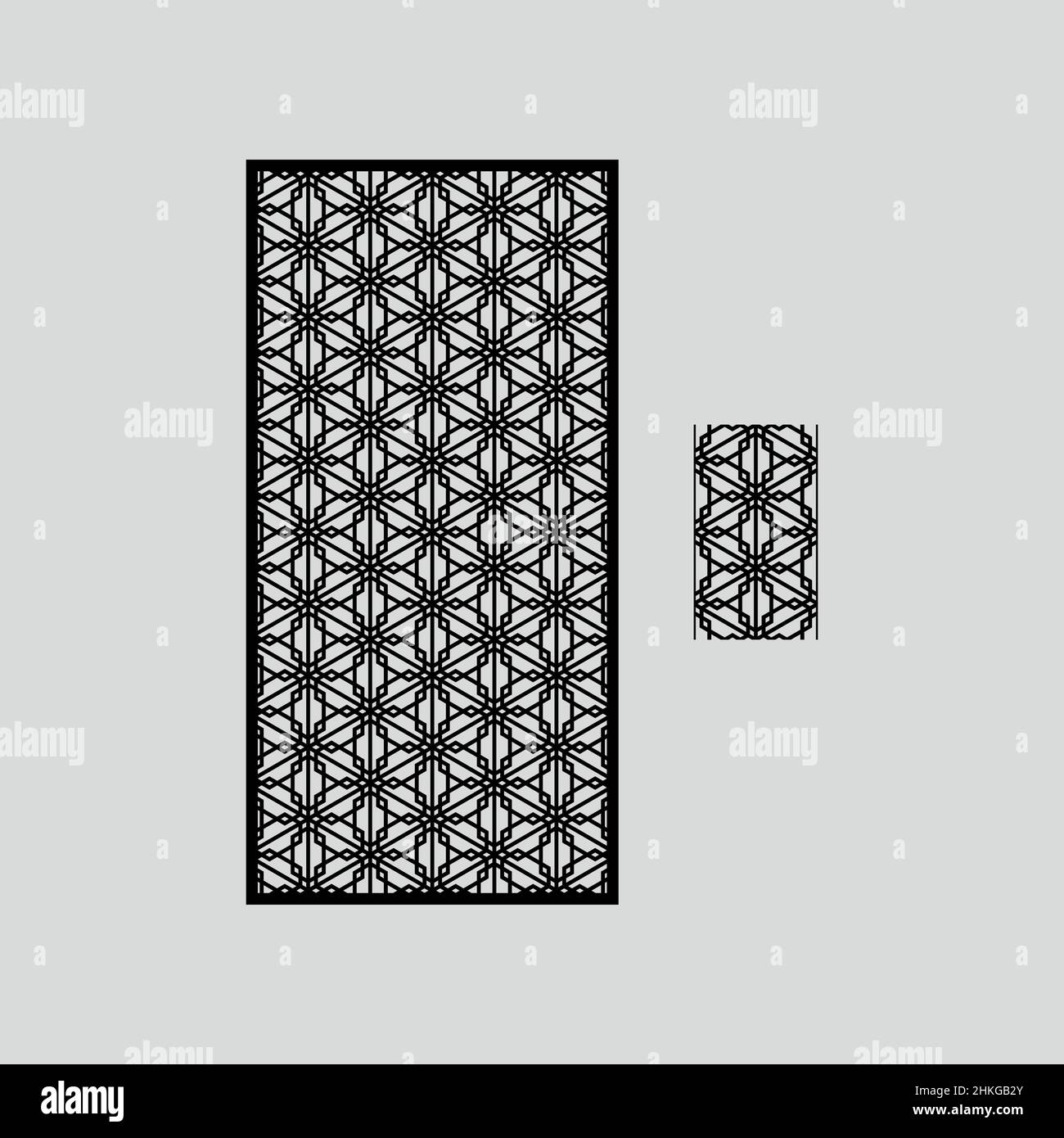 Gabarits de coupe CNC Vector pour CNC laser, Router, plasma, jet d'eau, Plotter.Utilisé pour 4 x 8 feuilles MDF, MÉTAL, JAALI, PVC, contreplaqué,ACP, marbre acrylique Illustration de Vecteur