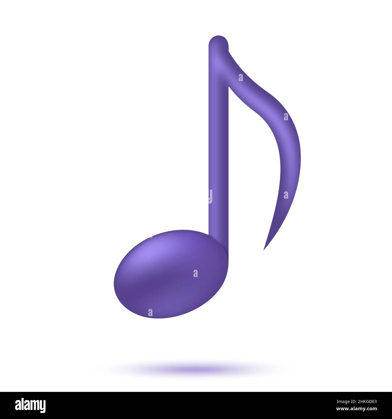 3d icône de note de musique Illustration de Vecteur