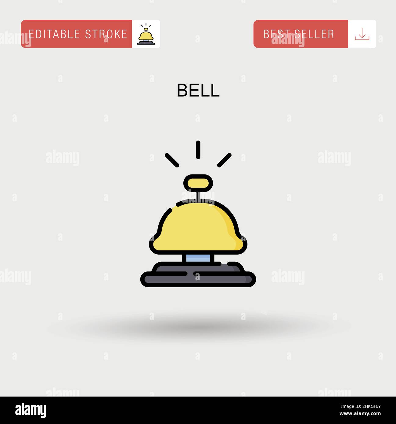 Icône de vecteur simple Bell. Illustration de Vecteur