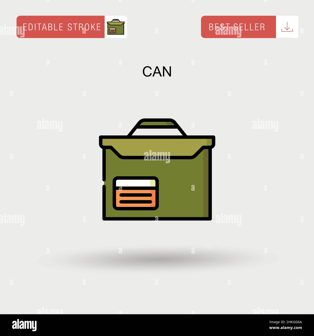 Icône de vecteur simple CAN. Illustration de Vecteur