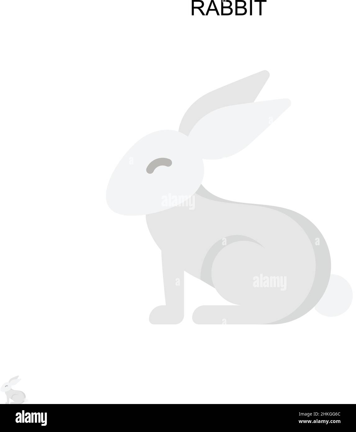 Icône de vecteur simple lapin.Modèle de conception de symbole d'illustration pour élément d'interface utilisateur Web mobile. Illustration de Vecteur