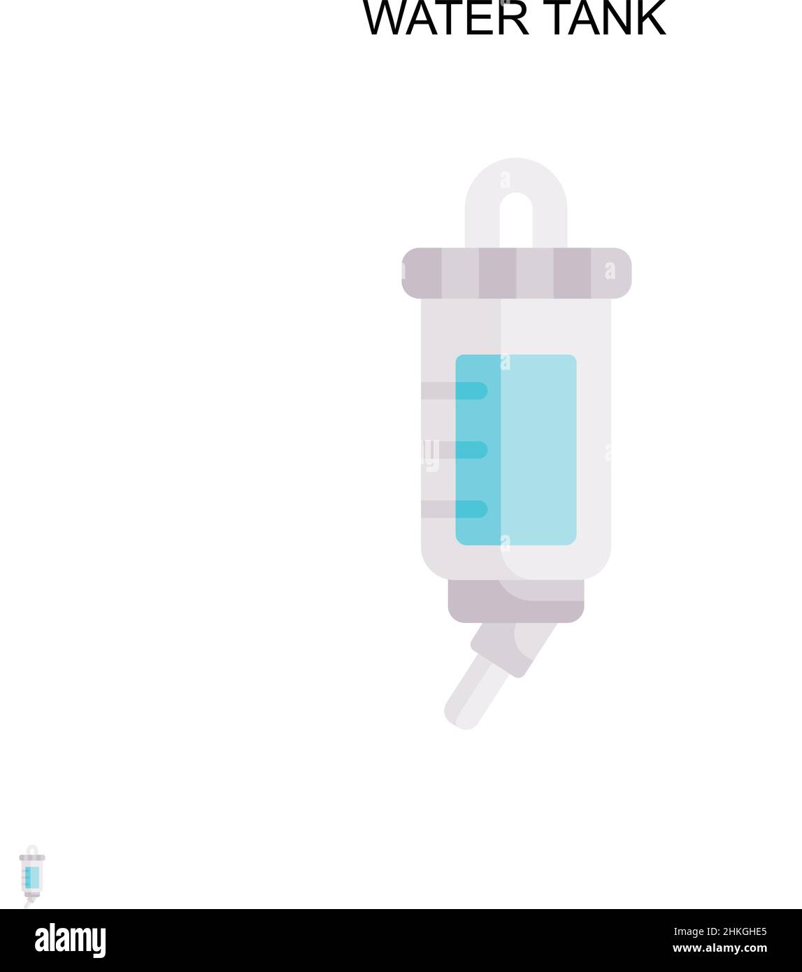 Icône de vecteur simple du réservoir d'eau.Modèle de conception de symbole d'illustration pour élément d'interface utilisateur Web mobile. Illustration de Vecteur