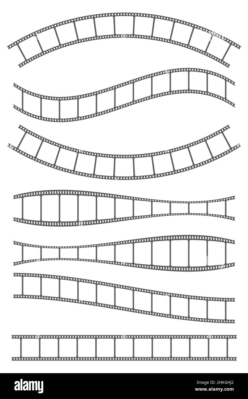 Ensemble d'icônes image de film en version plate. Vector illustration. L'icône de la bande de film, isolé. Illustration de Vecteur