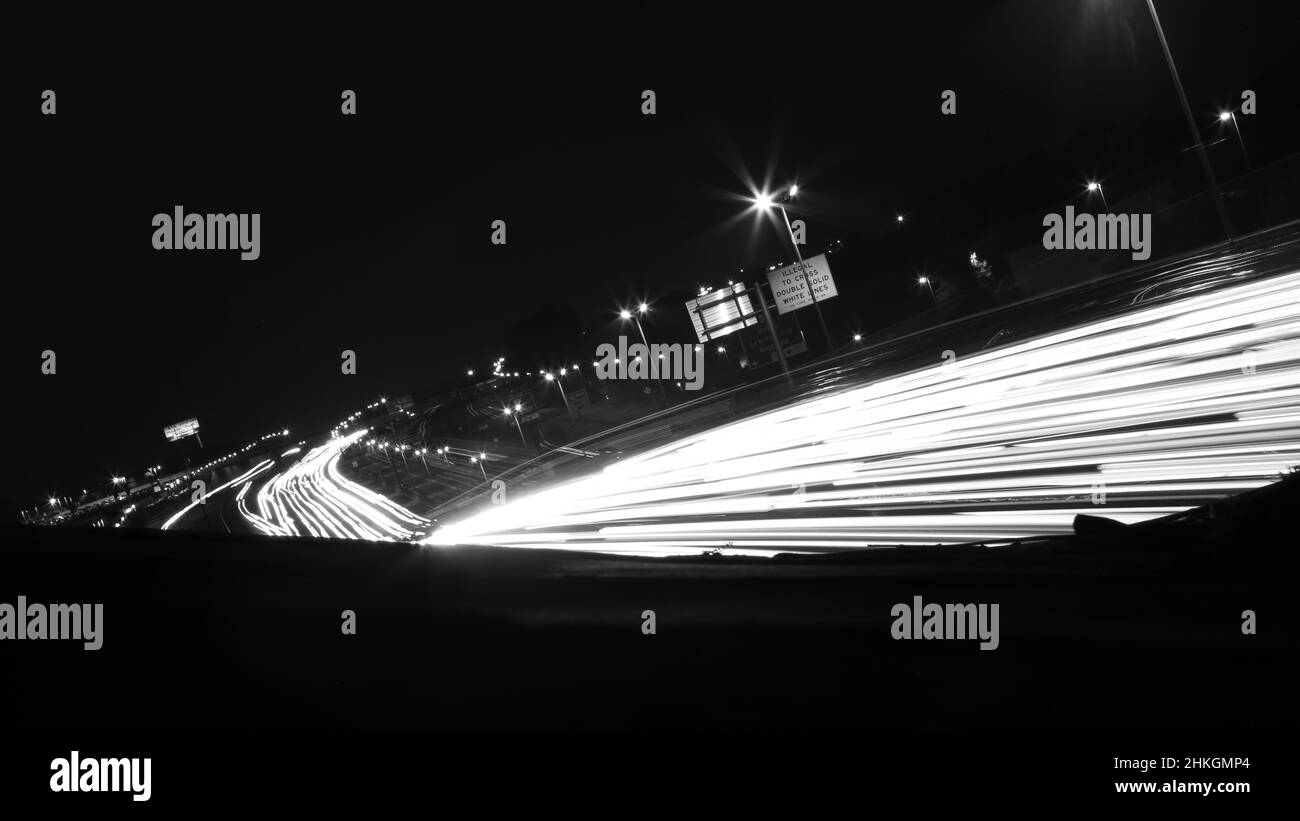 I-85 South, Atlanta, Géorgie, États-Unis.Photographie de voyage Banque D'Images