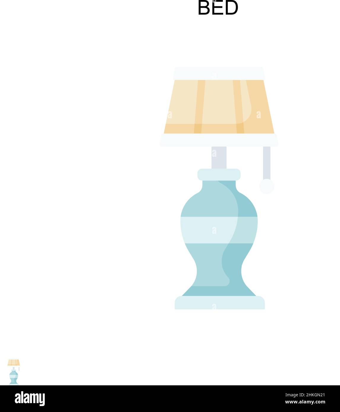 Icône de vecteur simple de lit.Modèle de conception de symbole d'illustration pour élément d'interface utilisateur Web mobile. Illustration de Vecteur