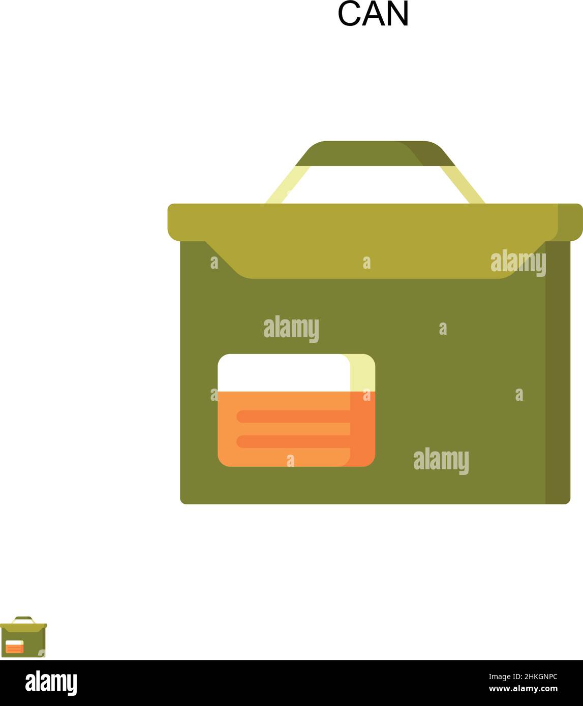 Icône de vecteur simple CAN.Modèle de conception de symbole d'illustration pour élément d'interface utilisateur Web mobile. Illustration de Vecteur