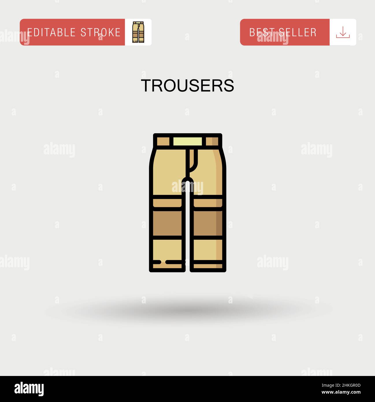 Pantalon simple icône vectorielle. Illustration de Vecteur