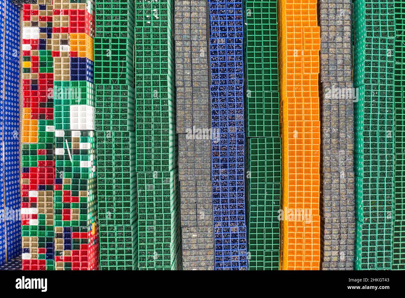 Caisses à bière, Allemagne Banque D'Images