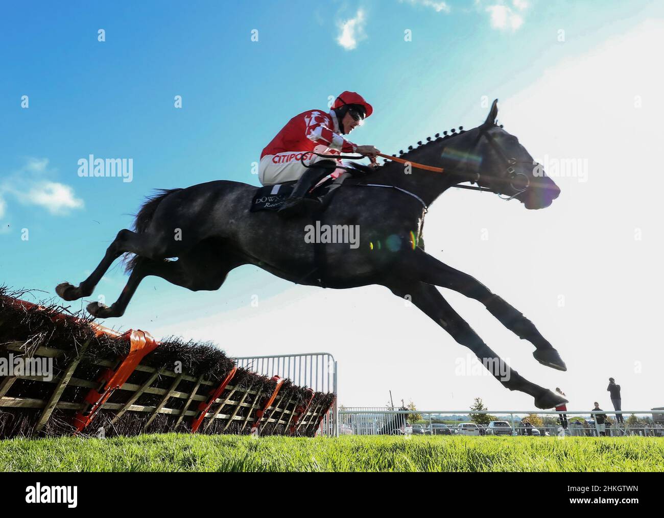 Photo du dossier datée du 30-10-2021 de Fil Dor, qui met son record inbattu et sa grande réputation en ligne dans l'obstacle Spring Juvenile sponsorisé par Racing TV à Leopardstown.Date de publication : vendredi 4 février 2022. Banque D'Images