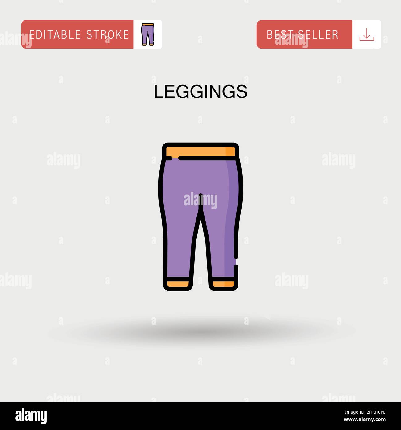 Legging simple Vector Icon. Illustration de Vecteur