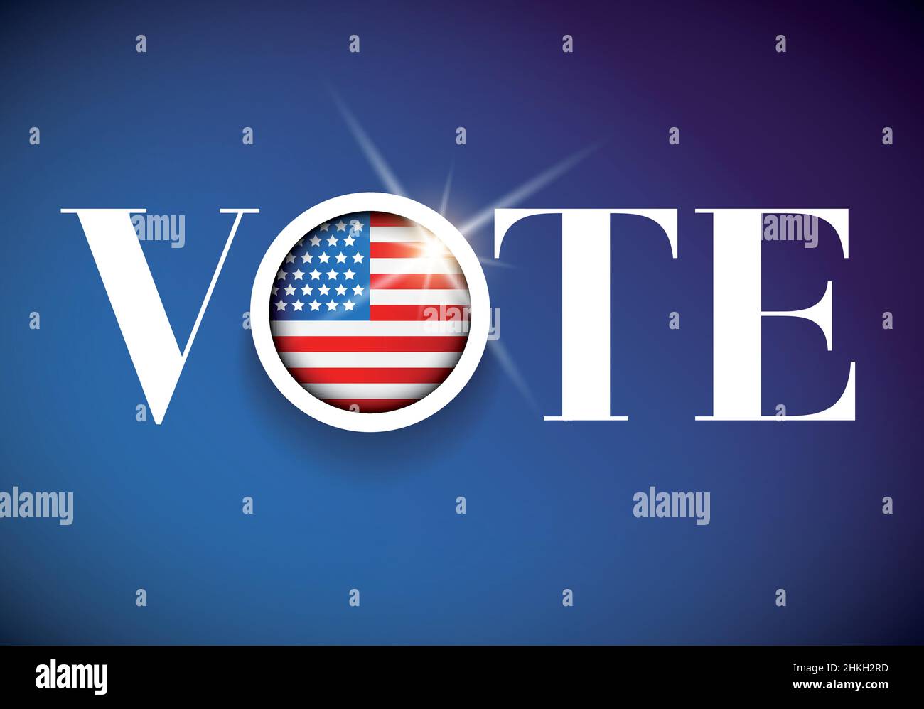 Vote - affiche électorale des États-Unis Illustration de Vecteur