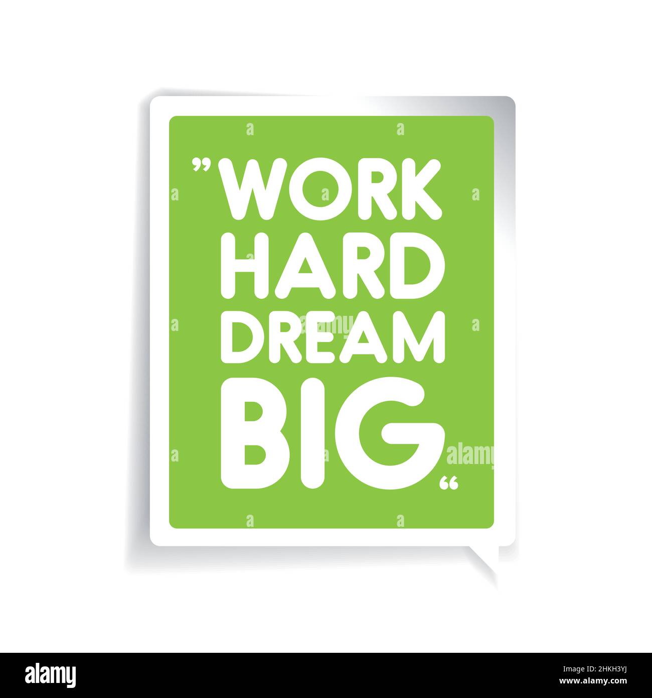 Travailler dur, de grands rêves. Citation de motivation d'inspiration Illustration de Vecteur