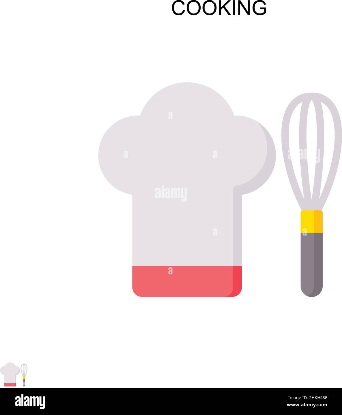 Icône de vecteur simple de cuisson.Modèle de conception de symbole d'illustration pour élément d'interface utilisateur Web mobile. Illustration de Vecteur