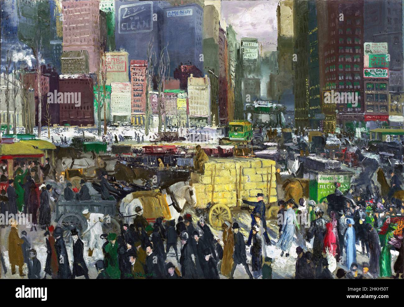 New York par George Bellows (1882-1925), huile sur toile, 1911 Banque D'Images