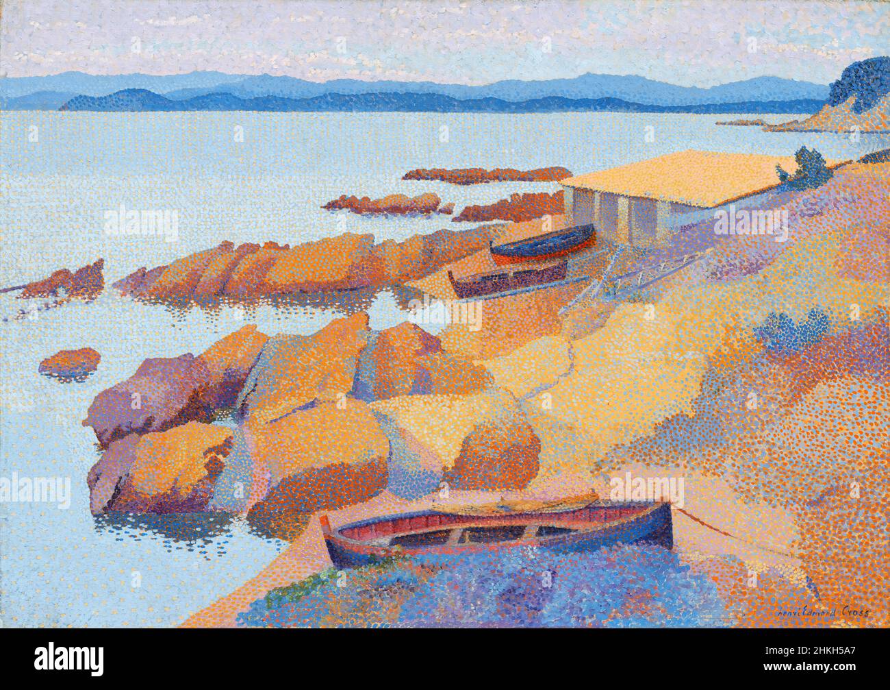 Côte près d'Antibes par Henri-Edmond Cross (1856-1910), huile sur toile, 1891/2 Banque D'Images
