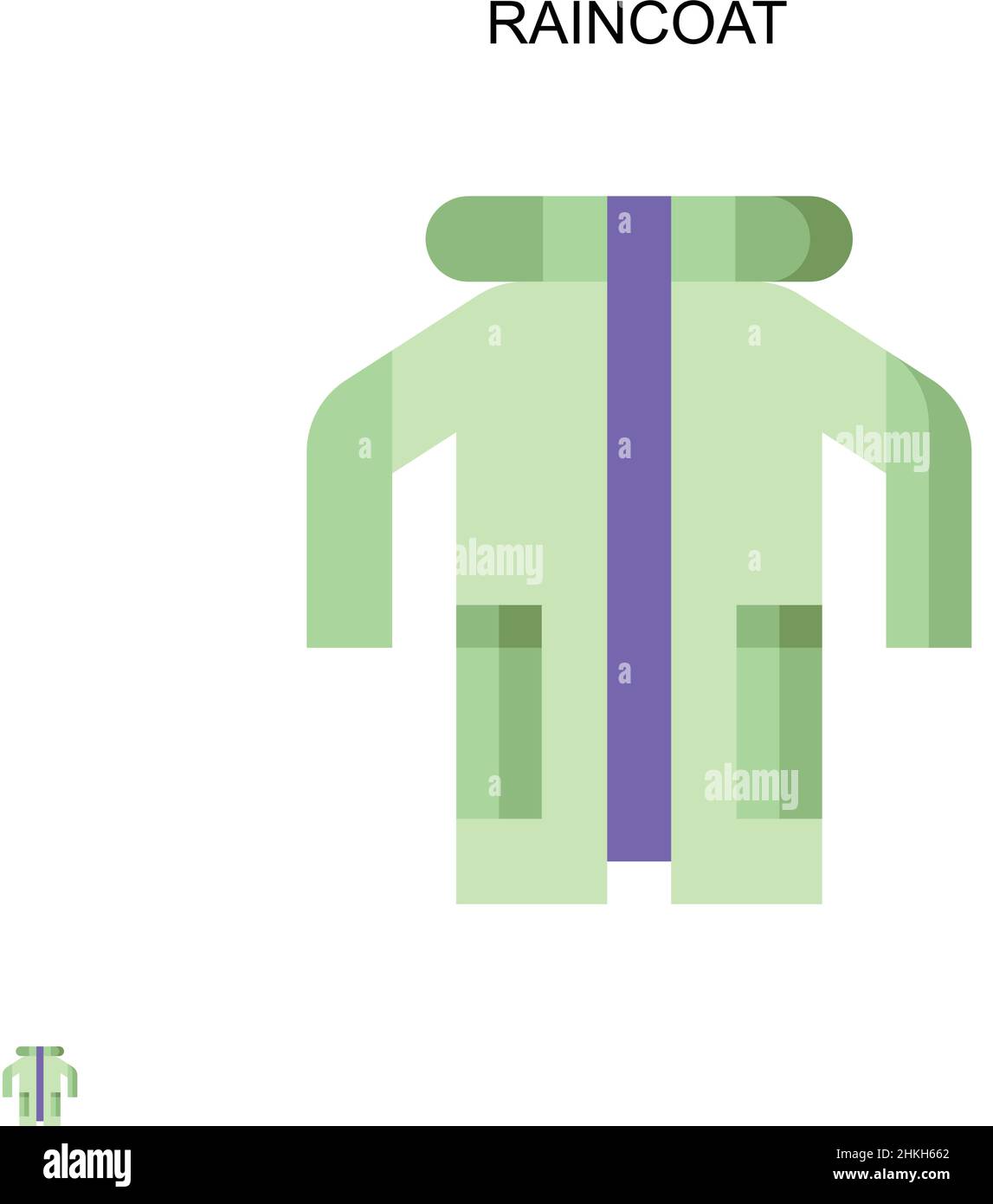 Imperméable simple vecteur icône.Modèle de conception de symbole d'illustration pour élément d'interface utilisateur Web mobile. Illustration de Vecteur