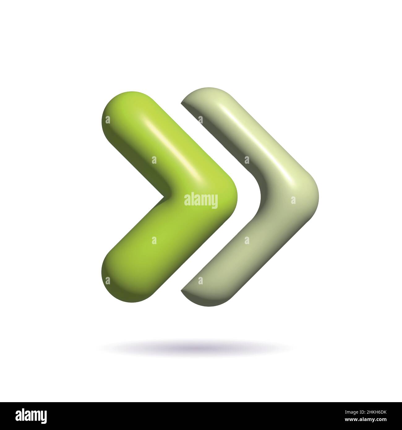 3D vecteur flèche vert clair pour la conception Web et interface utilisateur.Vecteur Illustration de Vecteur