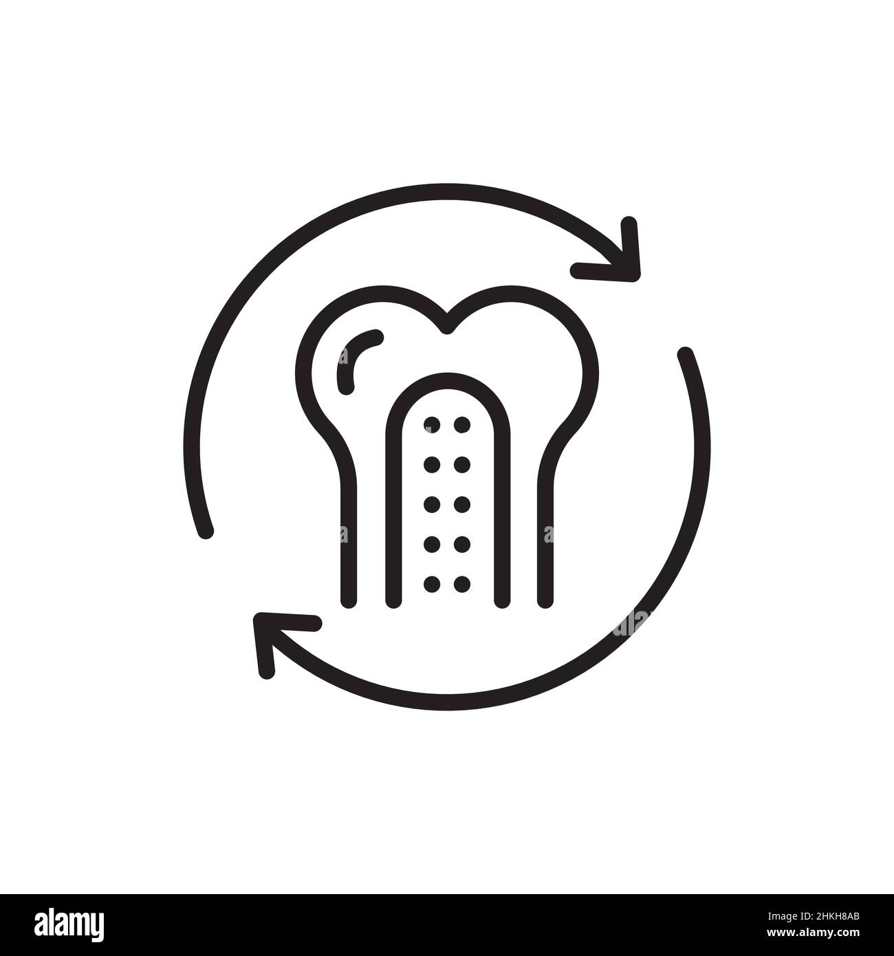 Icône de ligne de couleur de moelle osseuse.Elément vectoriel isolé.Pictogramme de contour pour la page Web, l'application mobile, la promotion Illustration de Vecteur