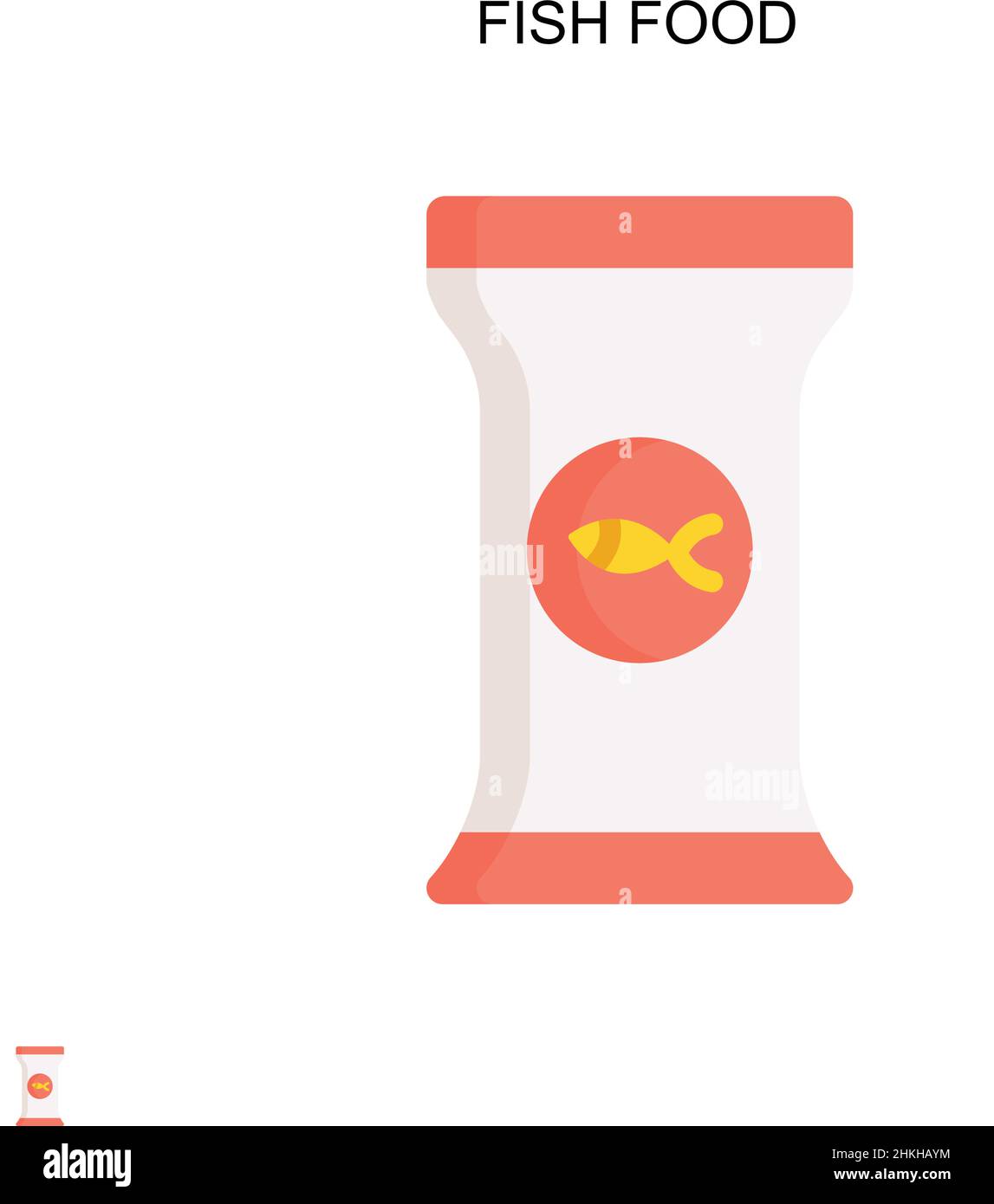 Icône de vecteur simple de nourriture de poisson.Modèle de conception de symbole d'illustration pour élément d'interface utilisateur Web mobile. Illustration de Vecteur